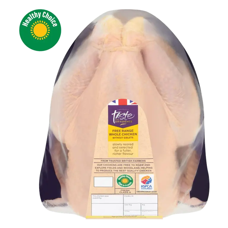 British Free Range Whole Chicken (Approx. 1.25kg), Taste the Difference
