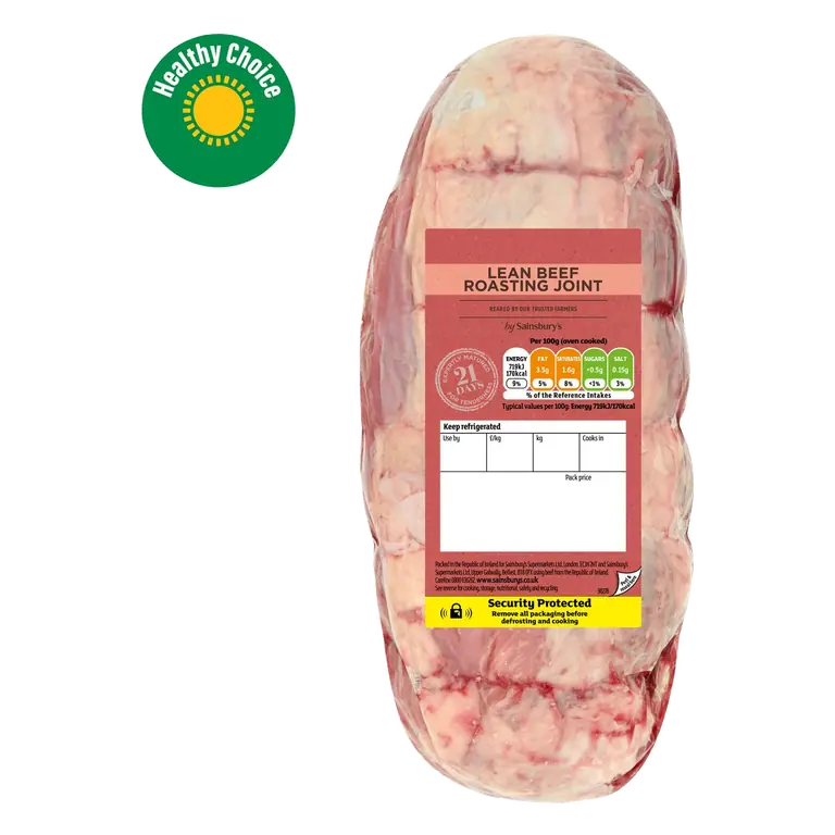 British or Irish 21 Day Matured Lean Beef Roasting Joint (Approx. 1.4kg)