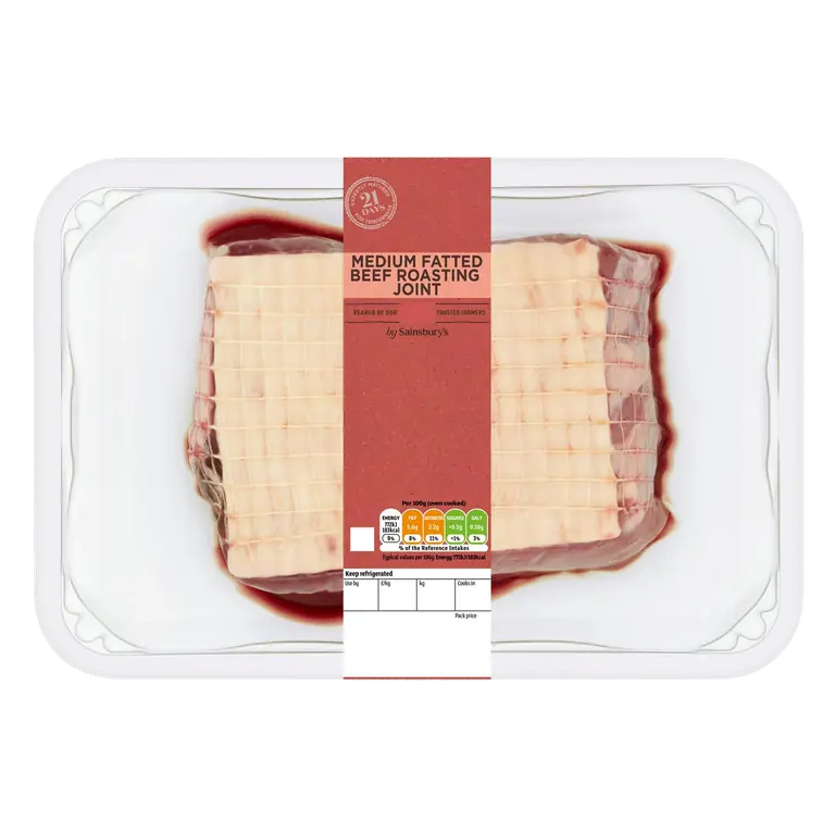 British or Irish 21 Day Matured Medium Fatted Beef Roasting Joint (Approx. 800g)