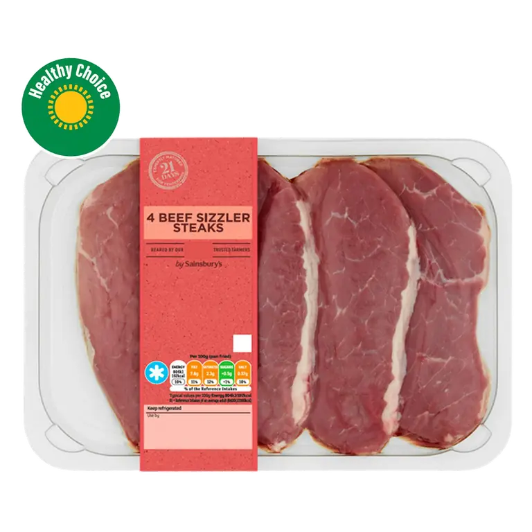 British or Irish 21 Day Matured Sizzler Steaks 350g