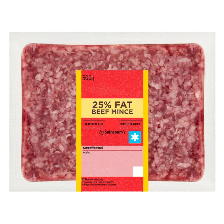 British or Irish 25% Fat Beef Mince 500g