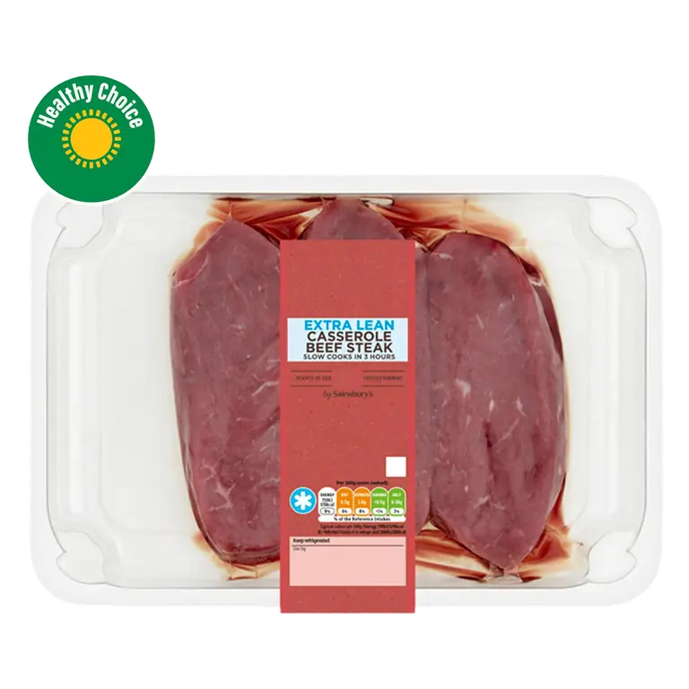 British or Irish Extra Lean Casserole Steak 500g