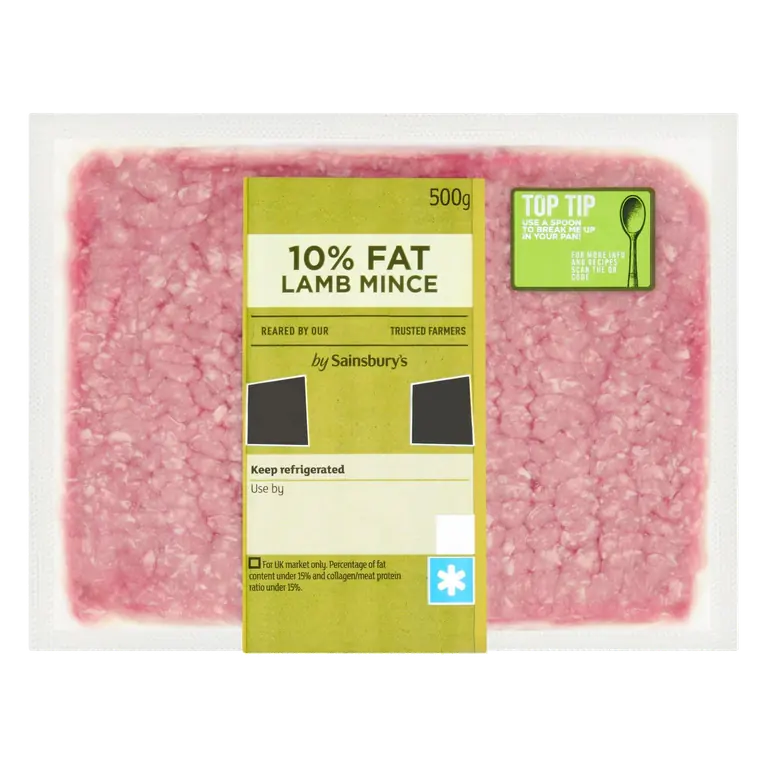 British or New Zealand 10% Fat Lamb Mince 500g