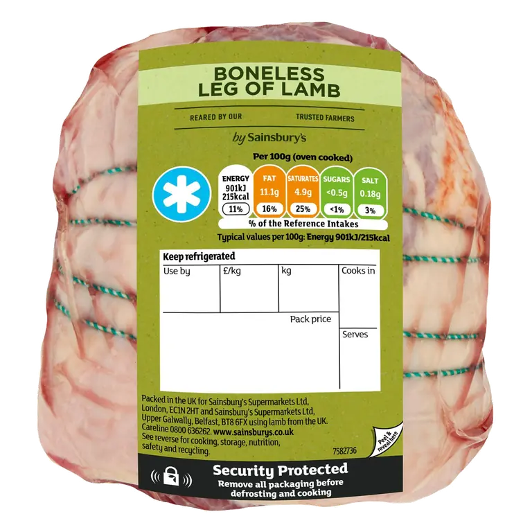 British or New Zealand Lamb Boneless Leg (Approx. 750g)