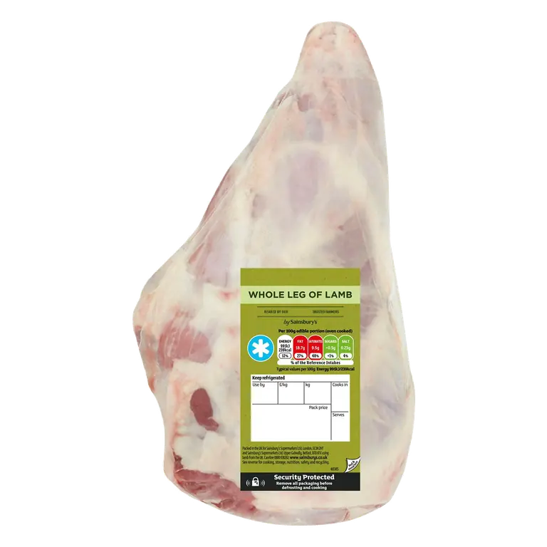 British or New Zealand Whole Leg Of Lamb (Approx. 2.3kg)