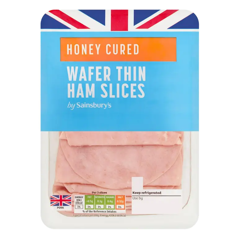 British Wafer Thin Honey Cured Ham Slices 150g