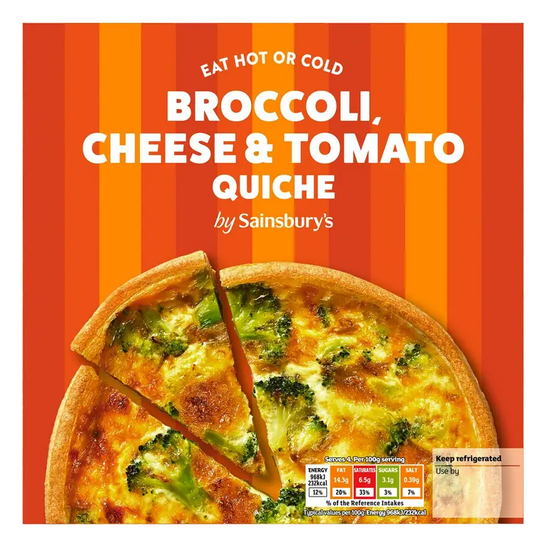 Broccoli, Tomato & Cheese Quiche 400g