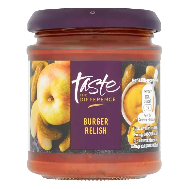 Burger Relish, Taste the Difference 210g