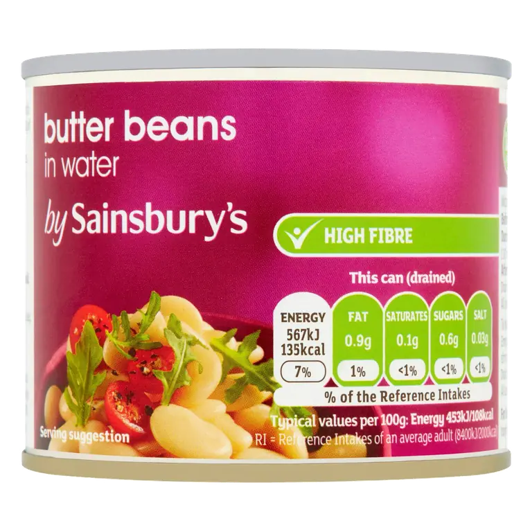 Butter Beans In Water 215g (125g*)
