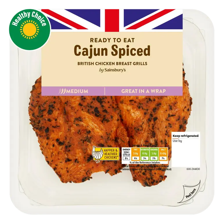Cajun British Chicken Grills Ready to Eat 180g