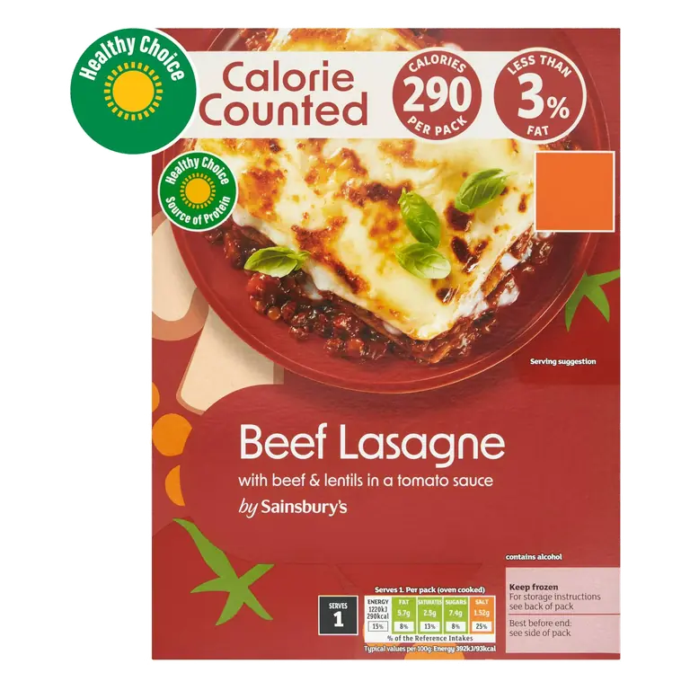 Calorie Counted Beef Lasagne 350g