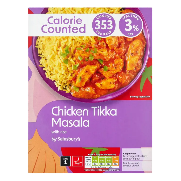 Calorie Counted Chicken Tikka Masala with Rice 350g