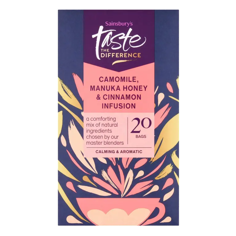 Camomile, Manuka Honey & Cinnamon Infusion Bags, Taste the Difference x20 30g