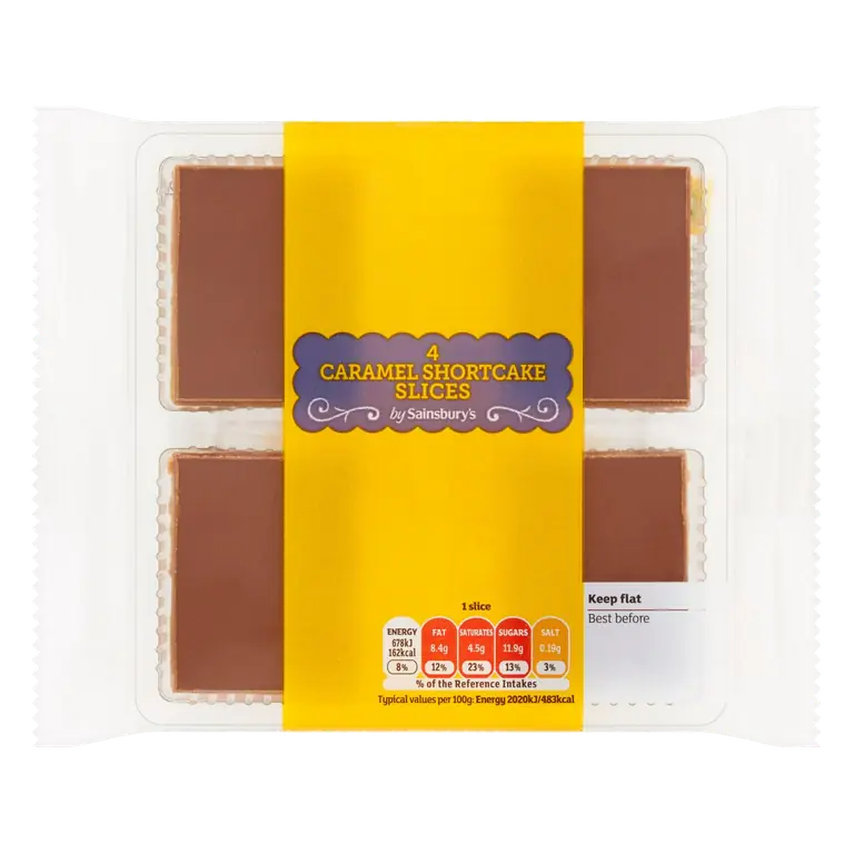 Caramel Shortcake Cake Slices x4