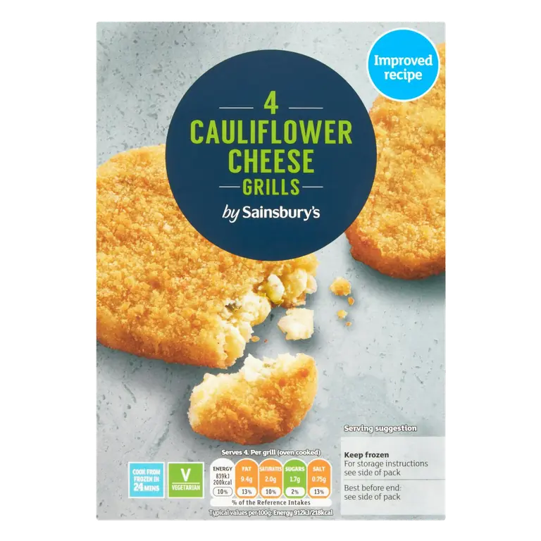 Cauliflower Cheese Grills x4 397g
