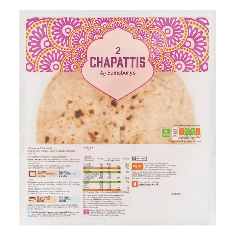 Chapattis x2 200g