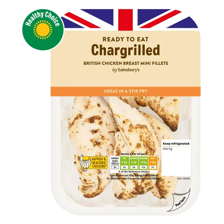 Chargrilled Cooked British Chicken Breast Mini Fillets 170g