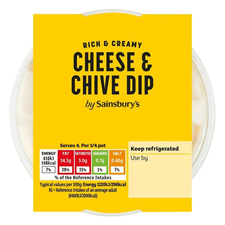Cheddar Cheese & Chive Dip 200g