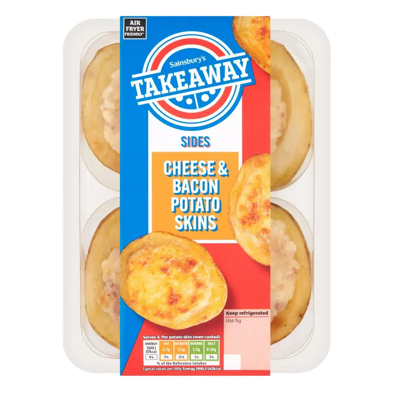 Cheese & Bacon Potato Skins x4 256g