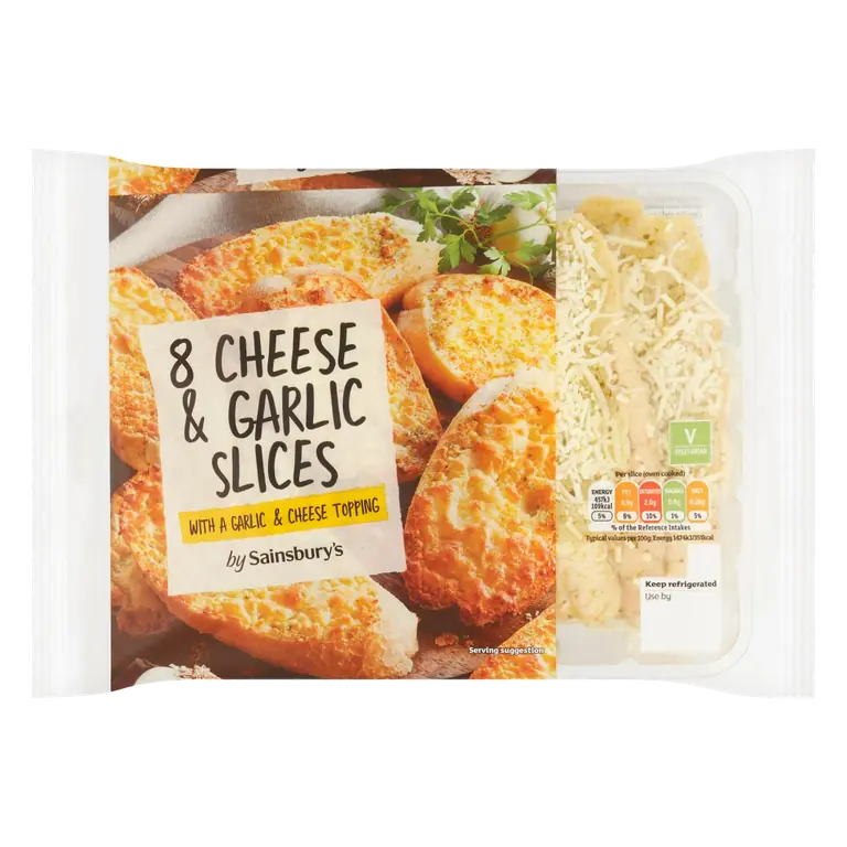 Cheese & Garlic Slices x8 260g