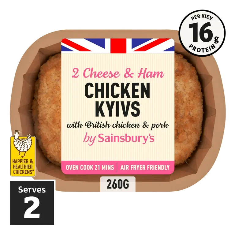 Cheese & Ham Chicken Kyivs x2 260g