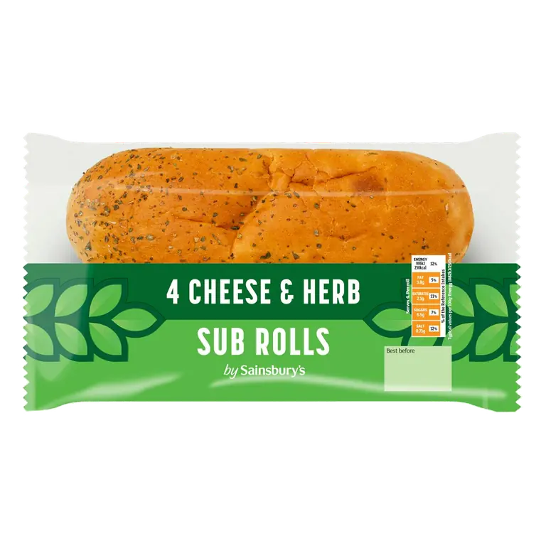 Cheese & Herb Sub Rolls x4