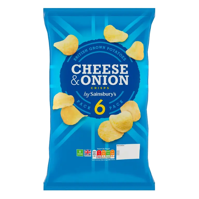 Cheese & Onion Multipack Crisps 6x25g