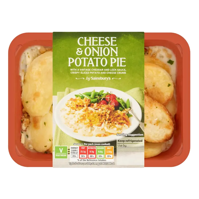 Cheese & Onion Potato Pie 400g (Serves 1)