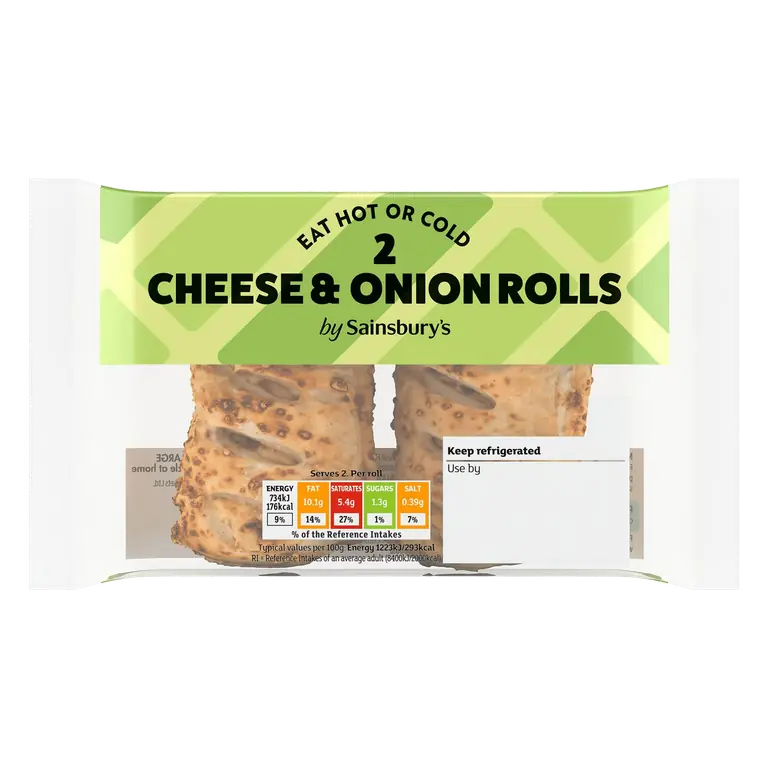 Cheese & Onion Rolls x2 120g