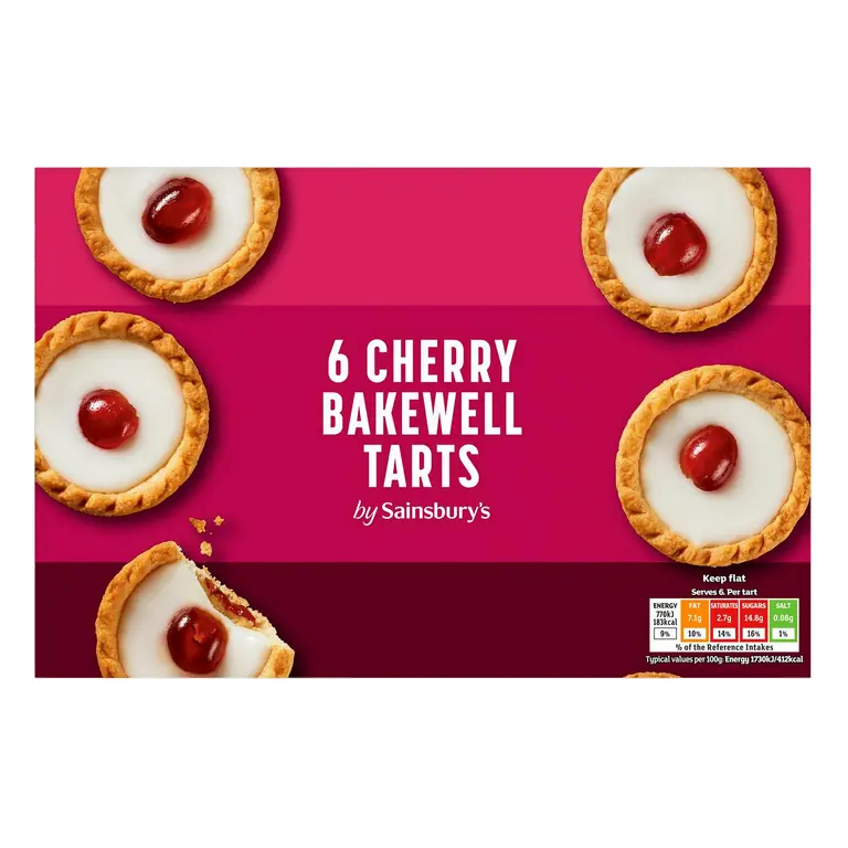 Cherry Bakewell Tarts x6 235g