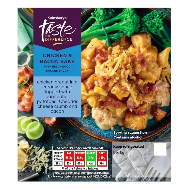 Chicken & Bacon Bake Taste the Difference 400g (Serves 1)
