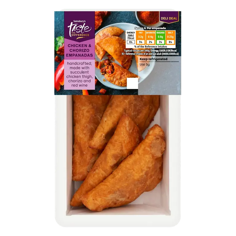 Chicken & Chorizo Empanadas, Taste the Difference 108g