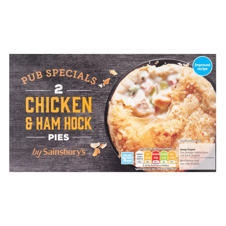 Chicken, Ham Hock & Leek Pies x2 400g