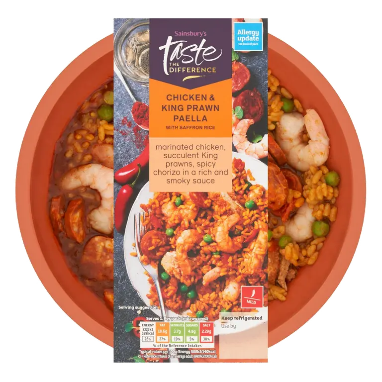 Chicken & King Prawn Paella, Taste the Difference 400g (Serves 1)
