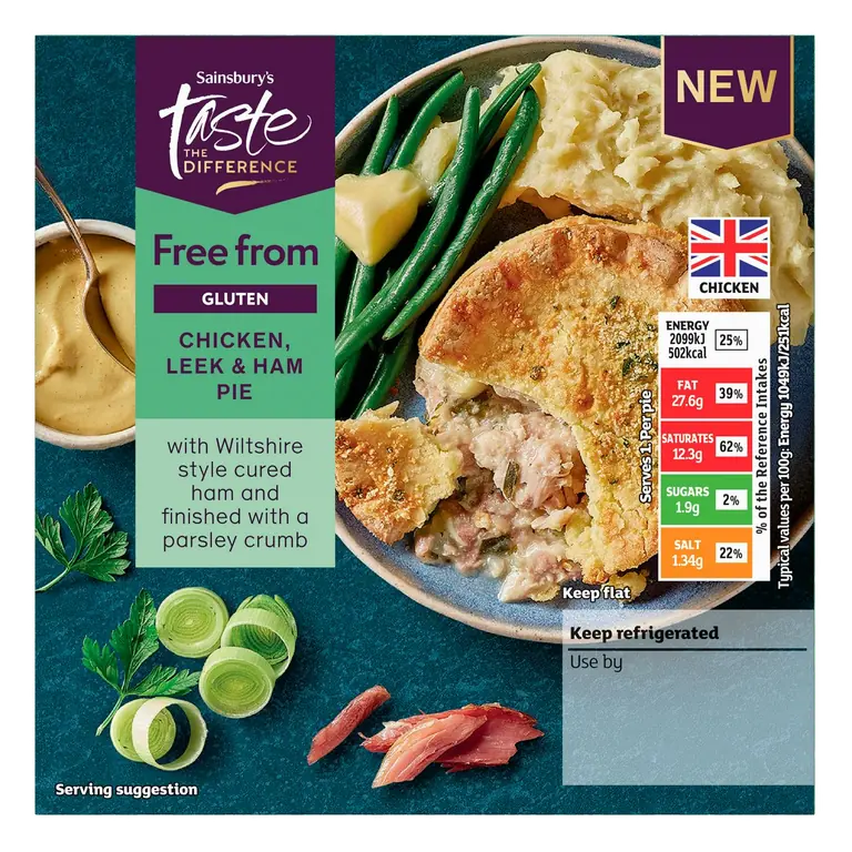 Chicken, Leek & Ham Pie, Taste the Difference 200g