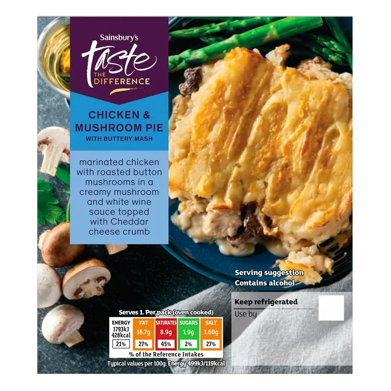 Chicken & Mushroom Pie, Limited Edition, Taste the Difference 400g
