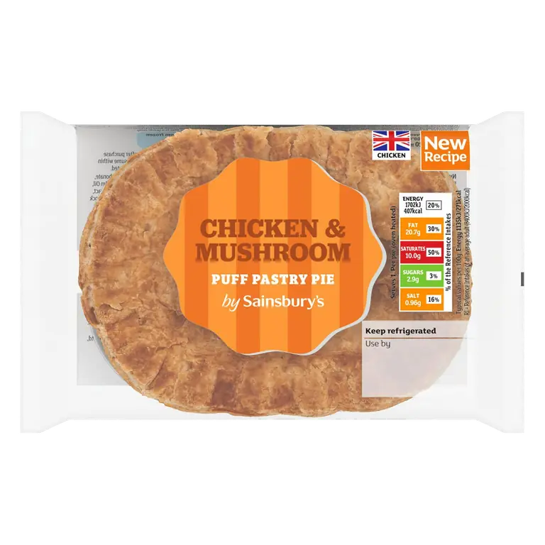Chicken & Mushroom Puff Pastry Pie 150g
