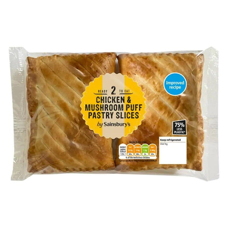 Chicken & Mushroom Puff Pastry Slices x2 300g