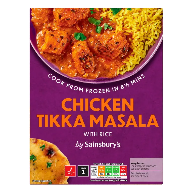 Chicken Tikka Masala & Pilau Rice Ready Meal For 1 400g