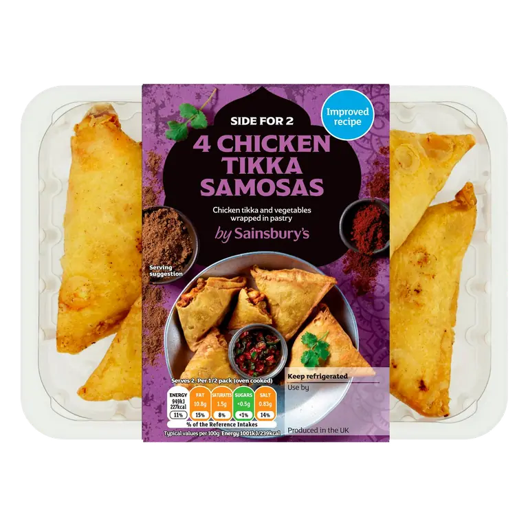 Chicken Tikka Samosas x4 200g