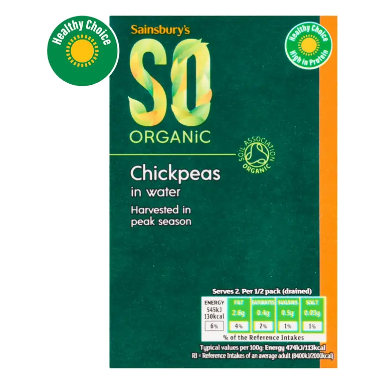 Chickpeas, SO Organic 380g (230g*)