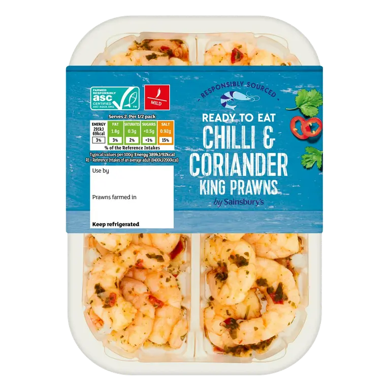 Chilli & Coriander King Prawns ASC 150g