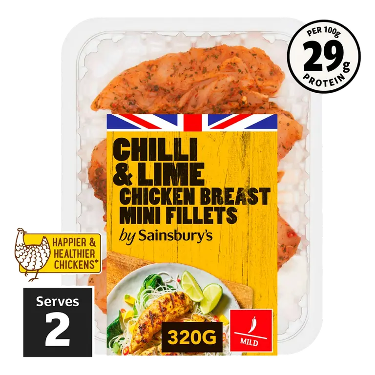 Chilli & Lime British Chicken Breast Mini Fillets 320g