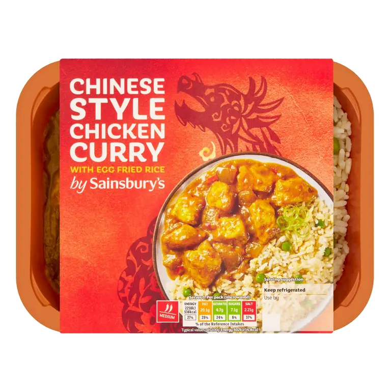 Chinese Chicken Curry & Rice Ready Meal For 1 400g