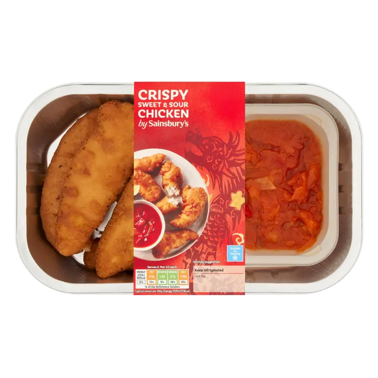 Chinese Crispy Sweet & Sour Chicken Ready Meal Main For 2 350g