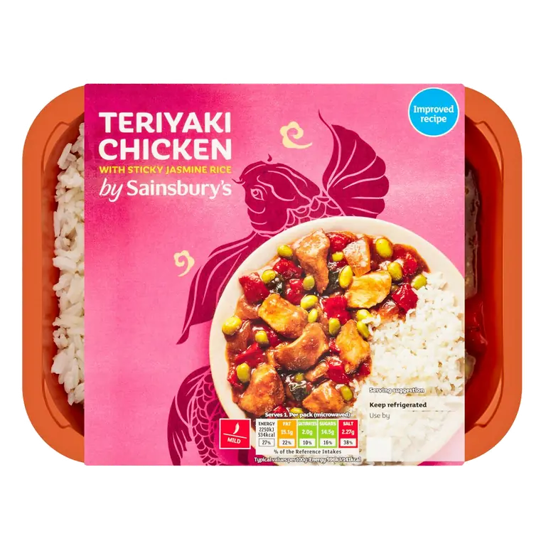 Chinese Teriyaki Chicken with Sticky Jasmine Rice Ready Meal For 1 400g