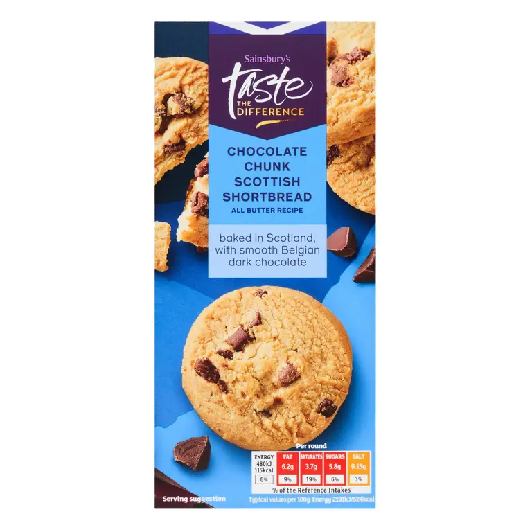 Chocolate Chunk Scottish Shortbread, Taste the Difference 175g