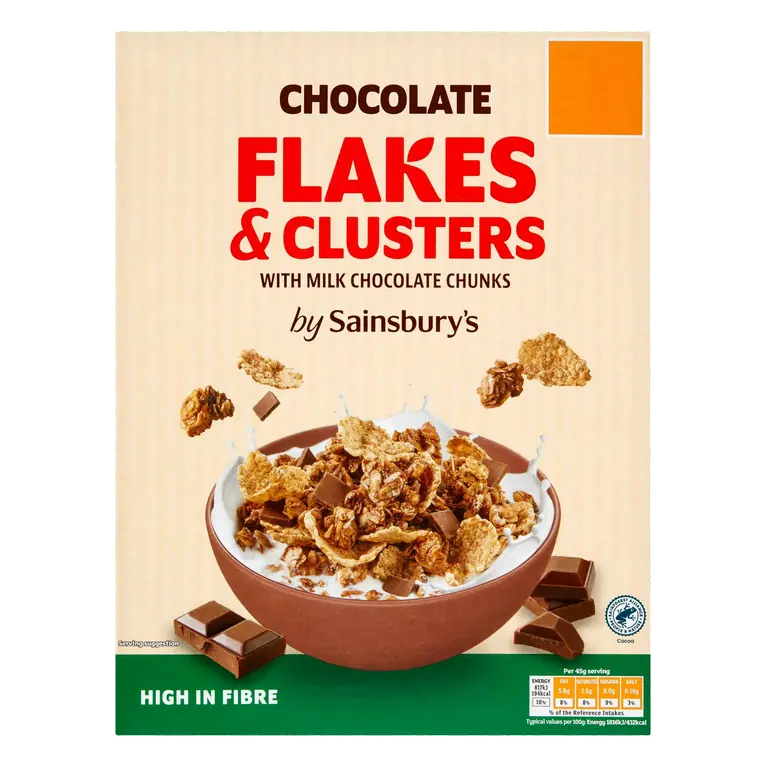 Chocolate Flakes & Clusters with Milk Chocolate Chunks 500g