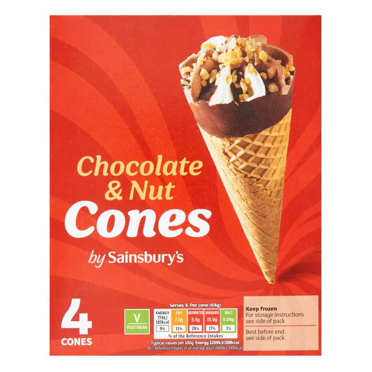 Chocolate & Nut Cones 4x110ml