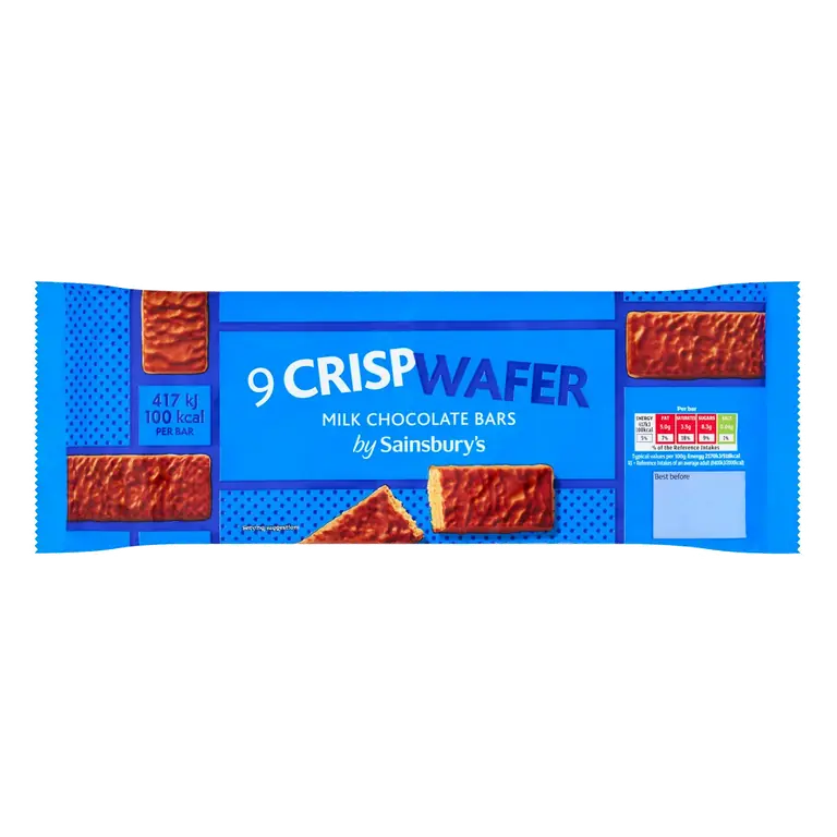 chocolate wafers 9x19.2g